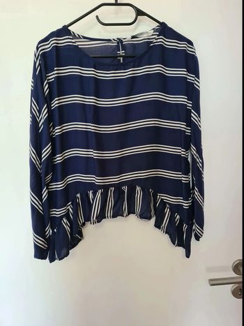 haut marinière zara ample rayé taille 40