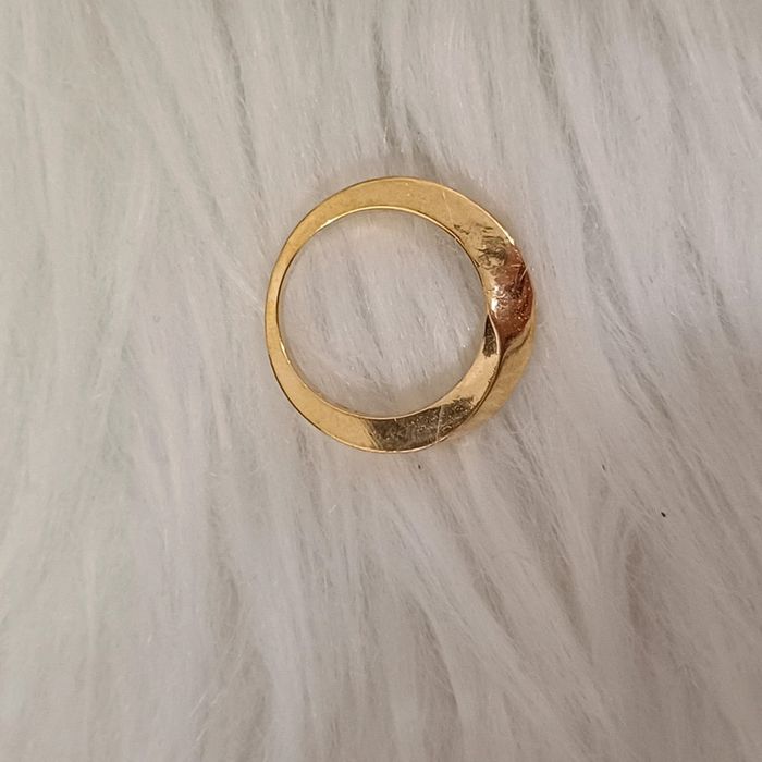 Bague carré y doré à l'or fine et pierre zircon - photo numéro 6