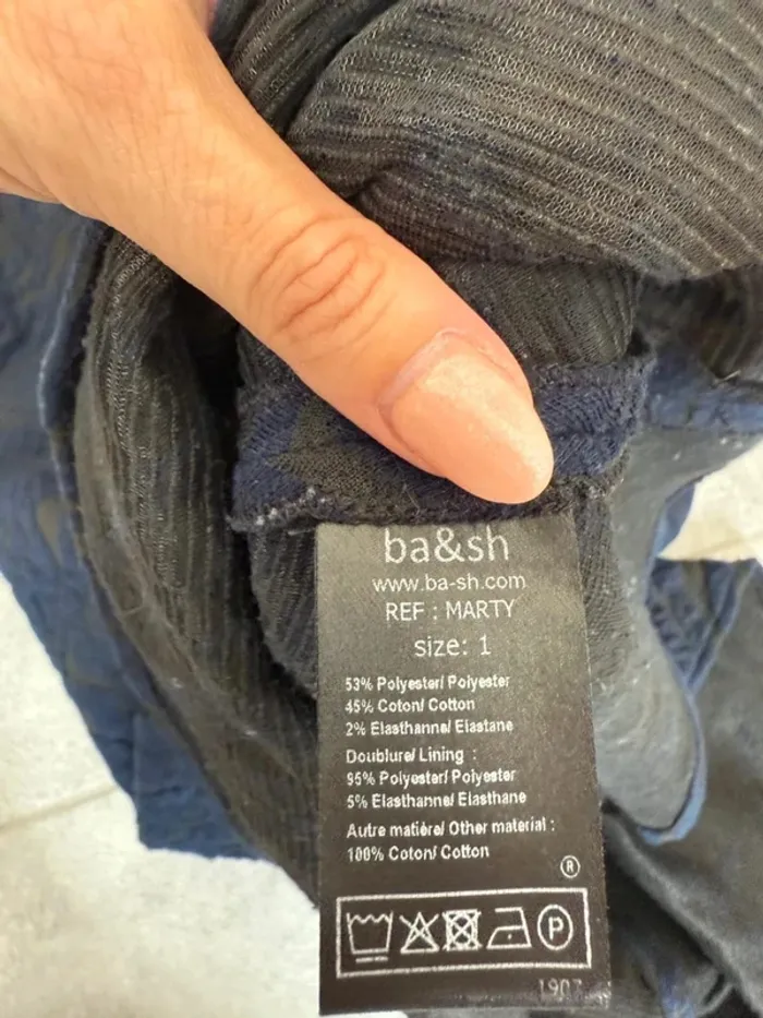 Robe Bash taille 1 soit S bleue et noire parfait état - photo numéro 11