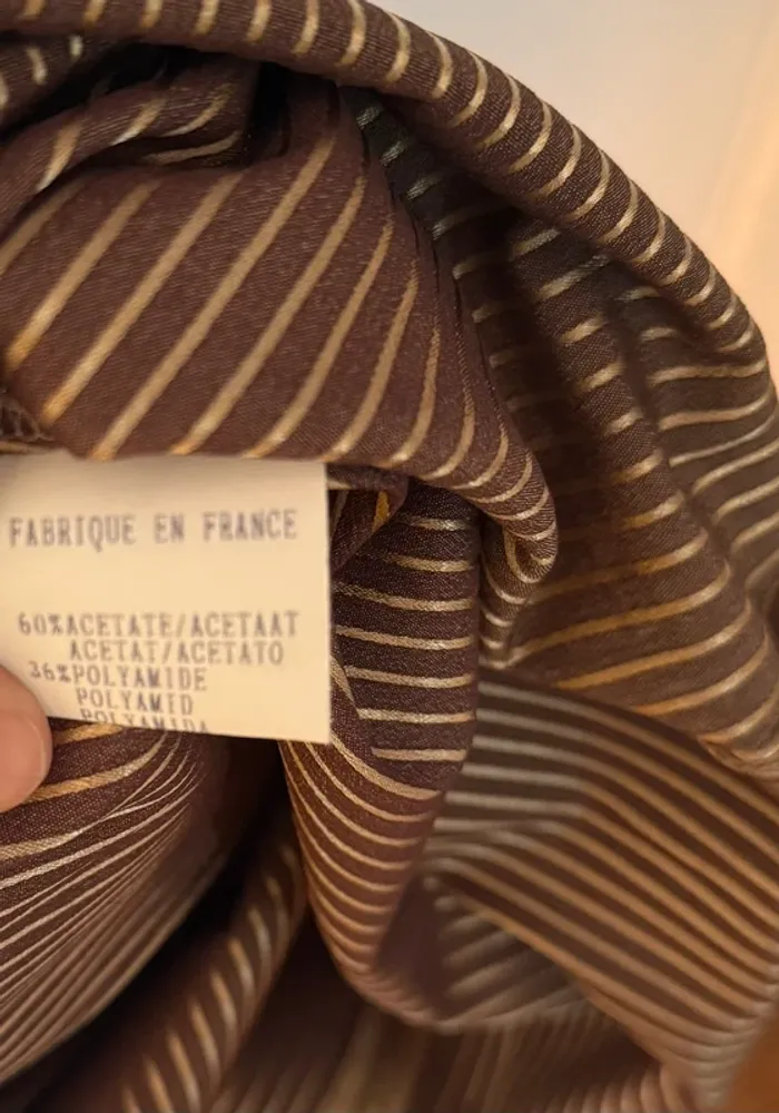 Robe 123 fines bretelles couleur or bronze a rayures - photo numéro 4