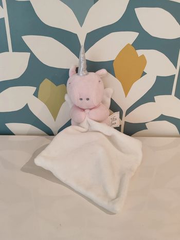 Doudou plat licorne mes petits cailloux