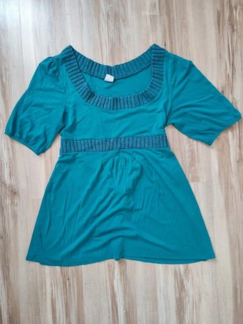 Tunique camaïeu taille 3 bleu canard