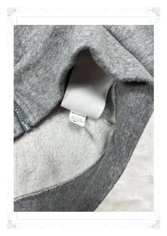 Nike veste à capuche grise enfant fille taille 12 ans 100% coton - photo numéro 6