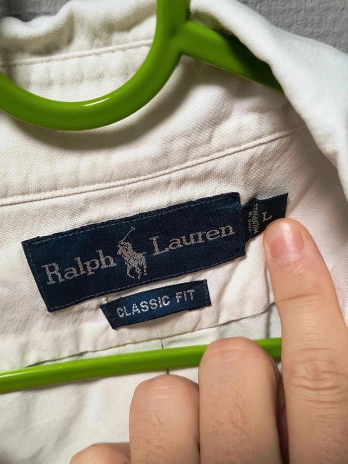 Chemise Ralph Lauren Classic Fit blanche – Vintage Y2K – Logo brodé – Coton haut de gamme - photo numéro 5