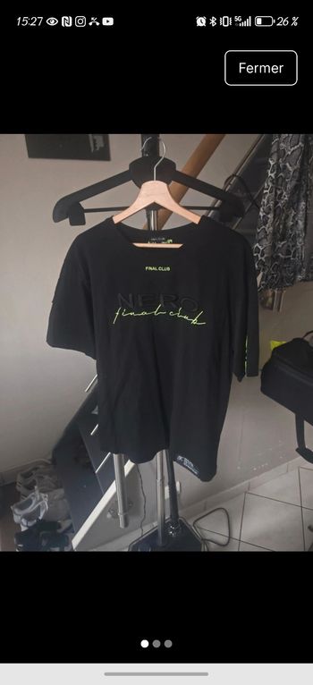 Tee shirt final club x nero  noir 