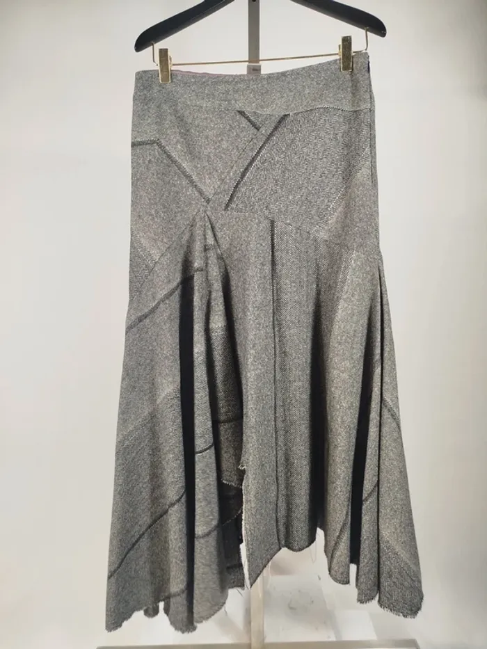 Ensemble veste + jupe en laine Gris Jupe asymétrique | Helena Sorel - A834 - photo numéro 14
