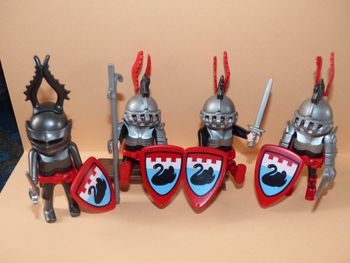 Lot playmobil chevaliers du cygne noirs