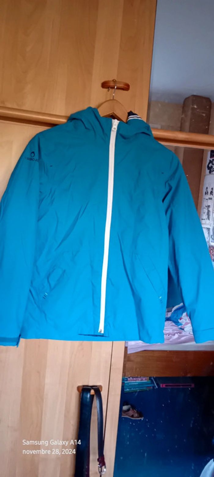 Blouson coupe vent doublé tribord bleu garçon 12 ans décathlon