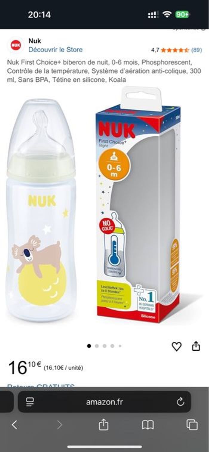 Biberon phosphorescent NUK - photo numéro 3