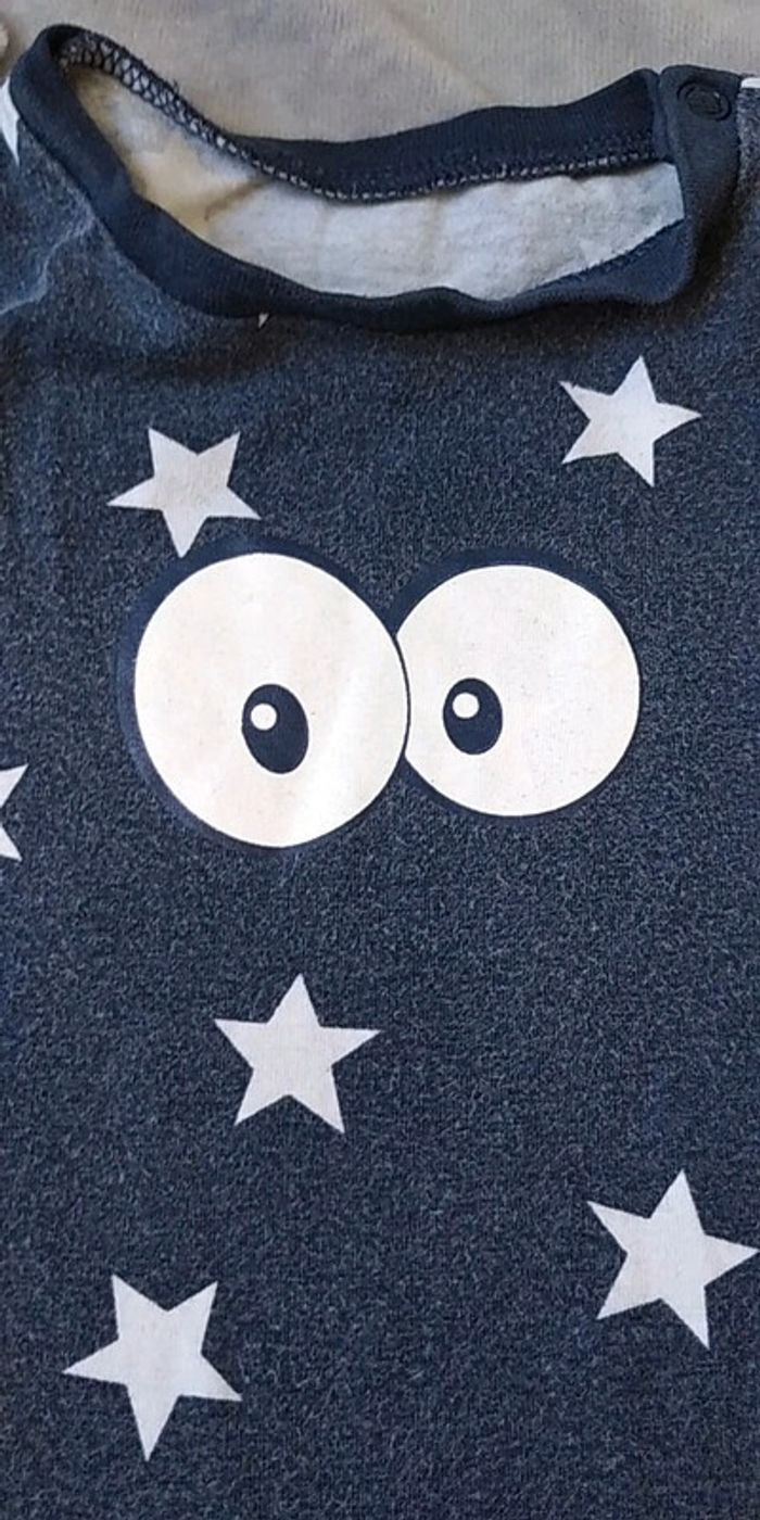 Pyjama grenouillère sans pieds combinaison léger été Mixte 3/6 mois étoiles - photo numéro 7