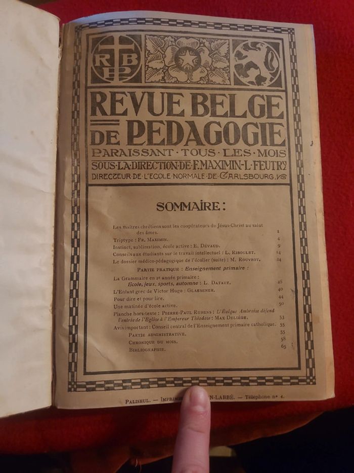 Revue belge de pédagogie 1927 1928 - photo numéro 3