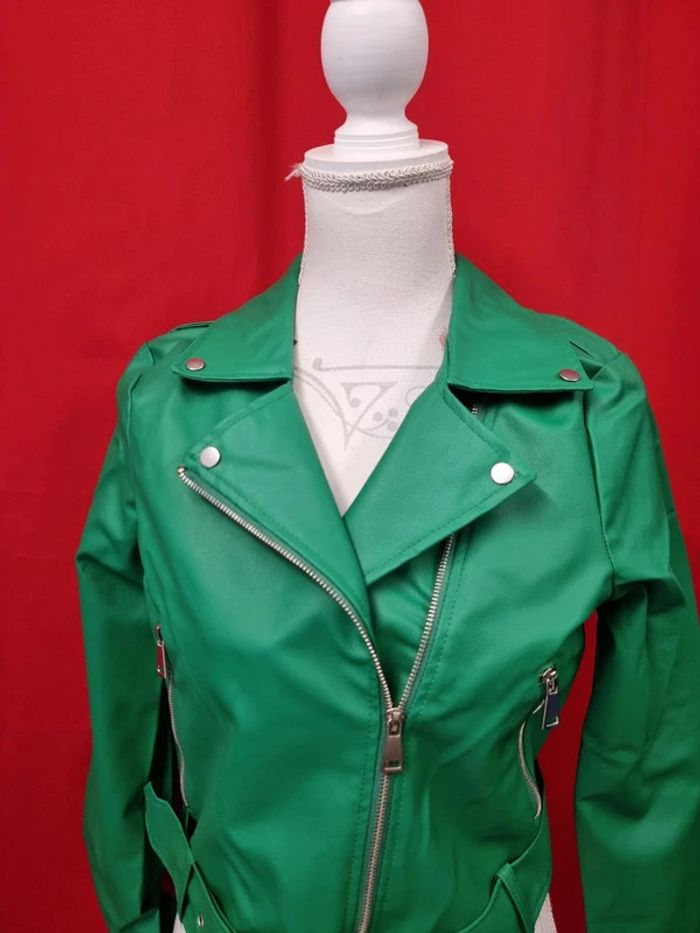 Delvinss veste perfecto vert * taille L * - photo numéro 9