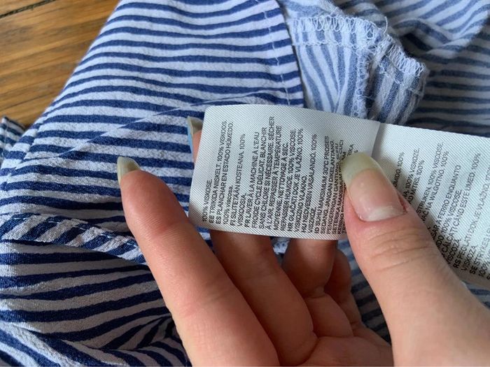 Blouse bleue décolleté H&M taille 38 m - photo numéro 5