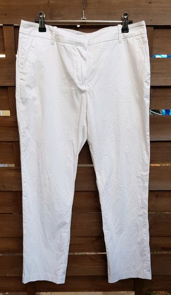 Pantalon 7/8ème chino blanc