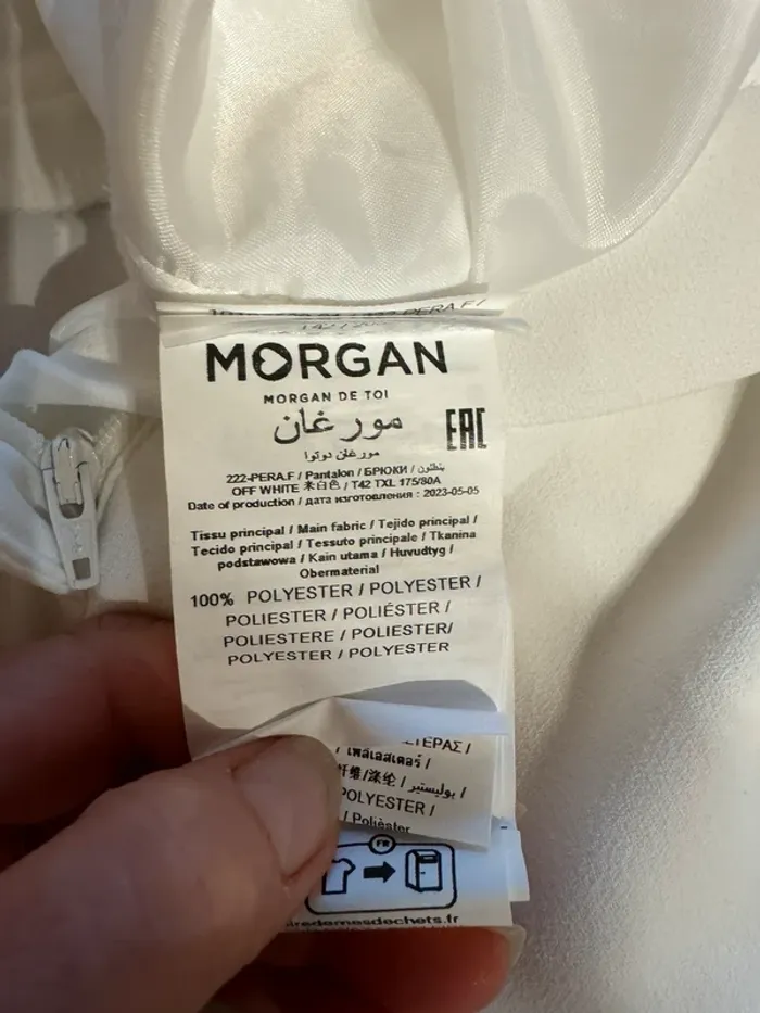 Magnifique pantalon paperbag ceinturé Morgan 42 - photo numéro 3