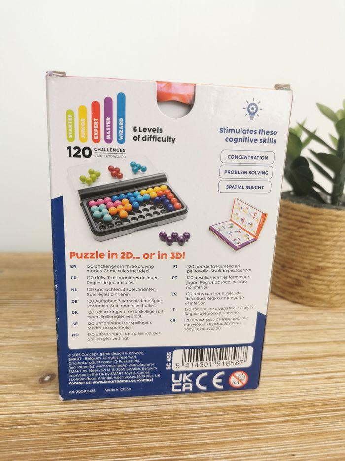 Casse-tête jeu de reflexion logique IQ Puzzler Pro Smart Games - photo numéro 4