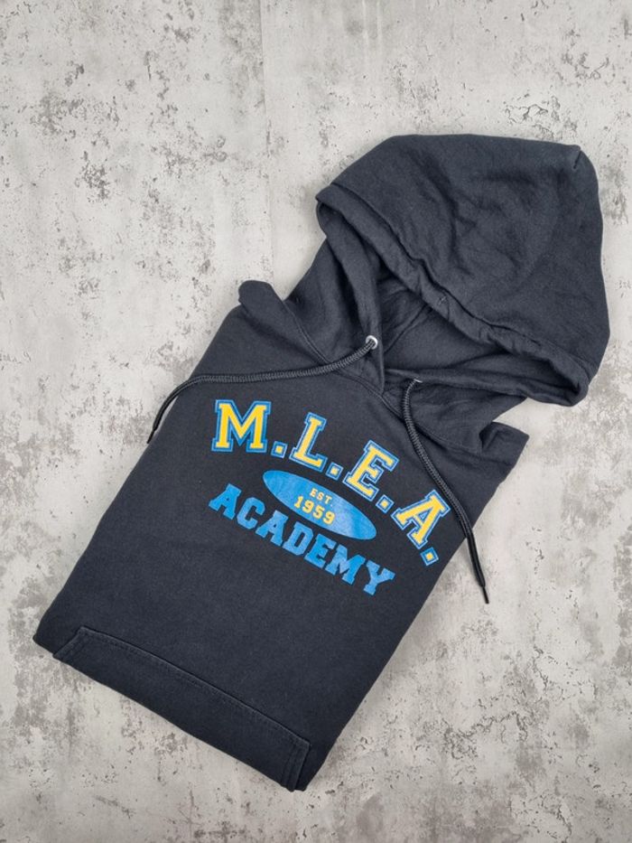 Pull à capuche universitaire "MLEA Academy" Noir – Taille S Hommes