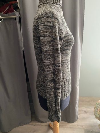 Pull col roulé femme nickel