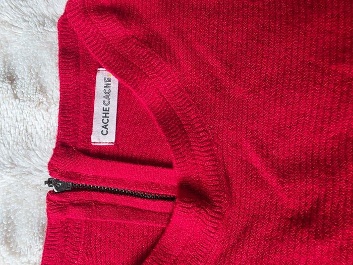 Pull rouge femme cache cache - photo numéro 2