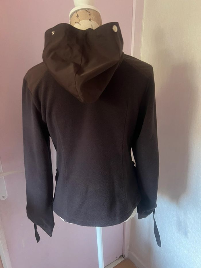 Veste polaire à capuche marron Areline taille 38 - photo numéro 2