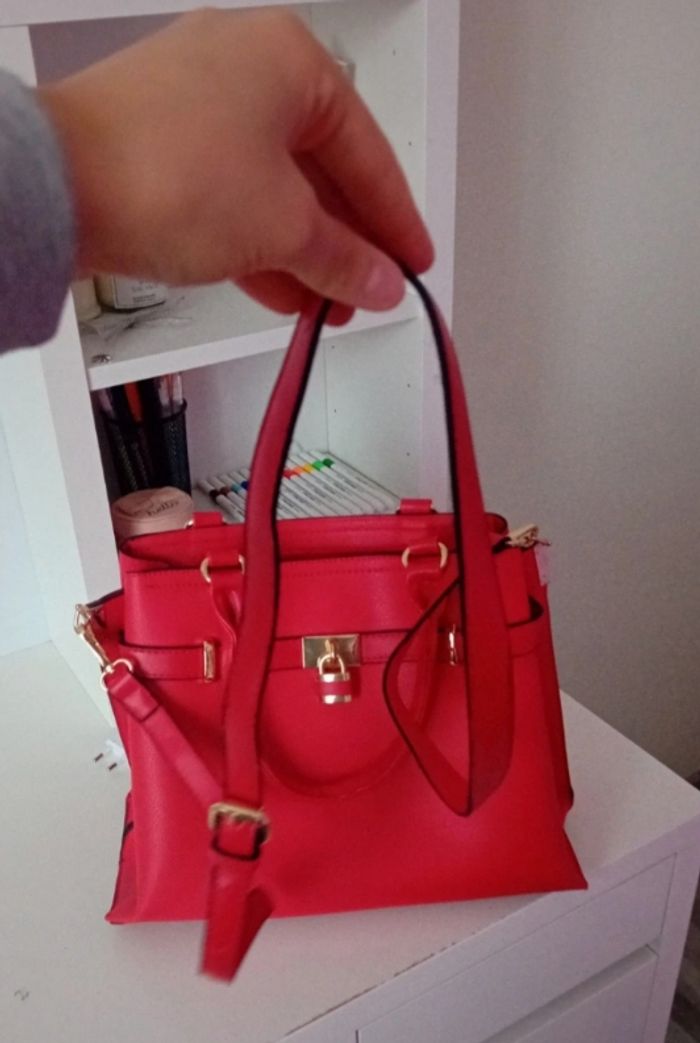 sac à main herbosa rouge neuf - photo numéro 3