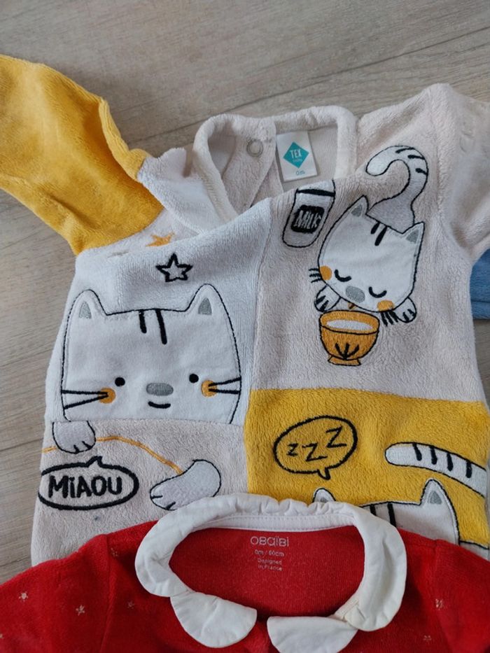 Lot pyjamas 0 mois - photo numéro 2