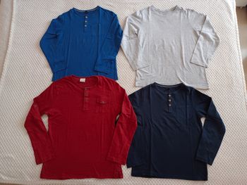 Lot 4 hauts manches longues garçon Kiabi Zara – 9/10 ans 🧒