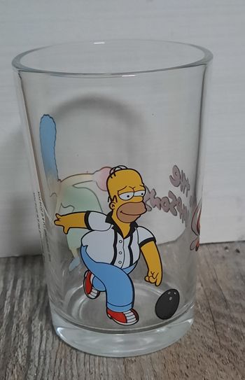 Verre à eau (type Amora) - Les Simpsons _ Homer & Marge.