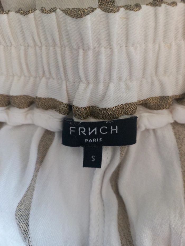 Pantalon rayé blanc/brillant - photo numéro 5