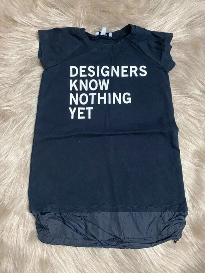 Robe noir bi matiere