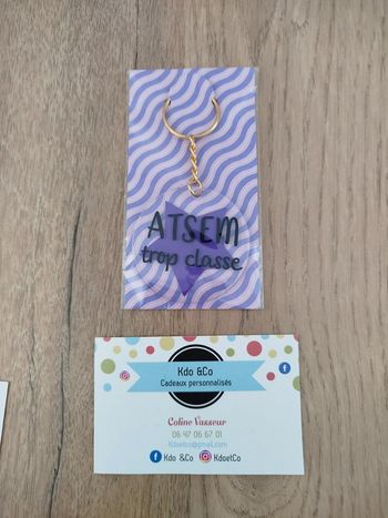 Porte-clé ATSEM trop classe