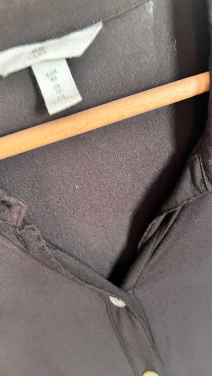 Tunique chemise femme noire H&M taille 40 - photo numéro 2