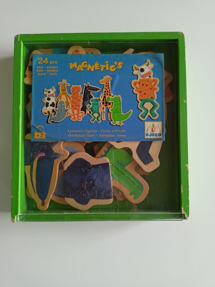 Magnetic's animaux rigolos Djeco en bois complet