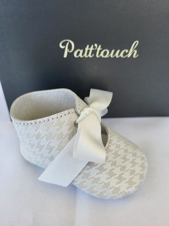 Chaussures bébés en cuir blanc Point 16 Made in France 🇨🇵