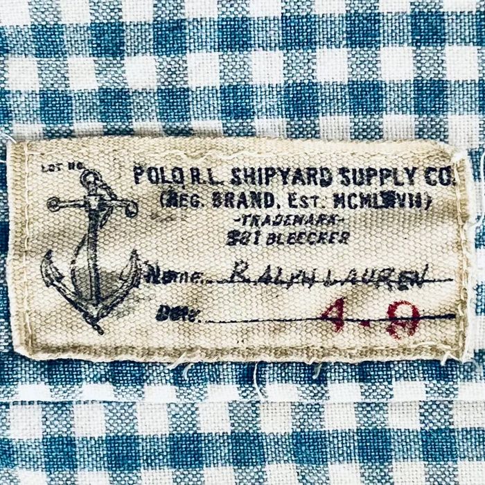 Polo/chemise/T.shirt à carreaux bleu clair et blanc Polo Ralph Lauren (logo brodé), homme, taille XL - photo numéro 8