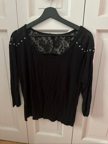 The shirt manches 3/4 dentelle stud Jennyfer