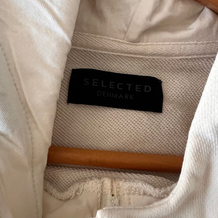 Sweat à capuche beige Selected Taille S - photo numéro 5