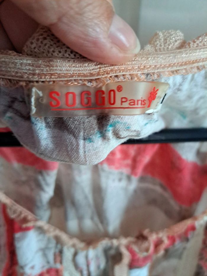 Blouse manche courte ton rose M soggo paris - photo numéro 8