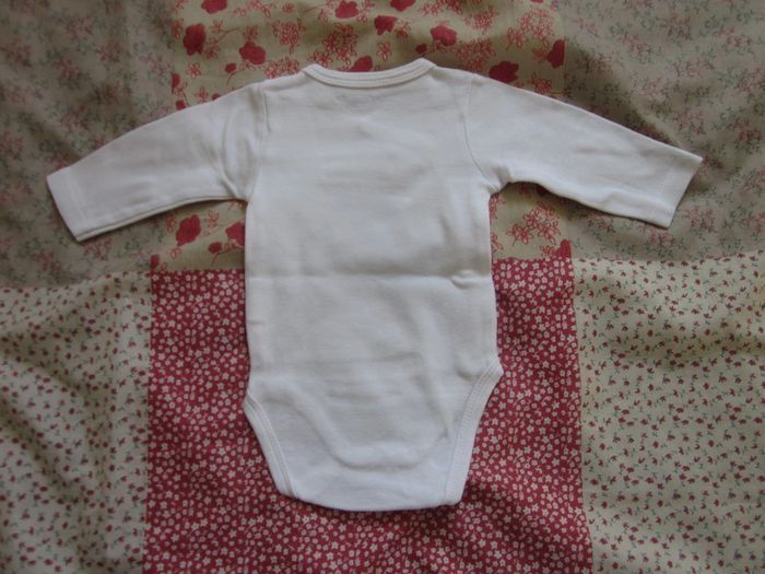 Body croisé manches longues blanc 3 mois - photo numéro 2