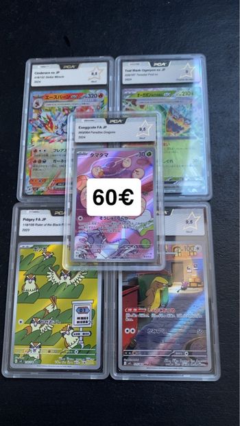 Lot de carte pokemon  gradée 