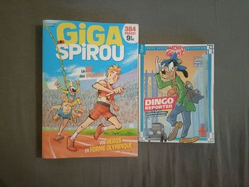 Lot 2 BDs giga Spirou,Mickey parade géante Dingo reporter
