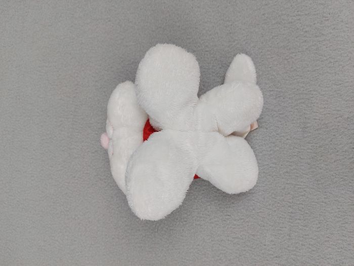 Peluche doudou chat blanc rose exclusivité PARC ASTERIX yeux bleus nœud rouge - photo numéro 7