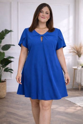 Robe nœud torsadé élégance azur bleu roi Femme taille 54 marque Asos 💍 