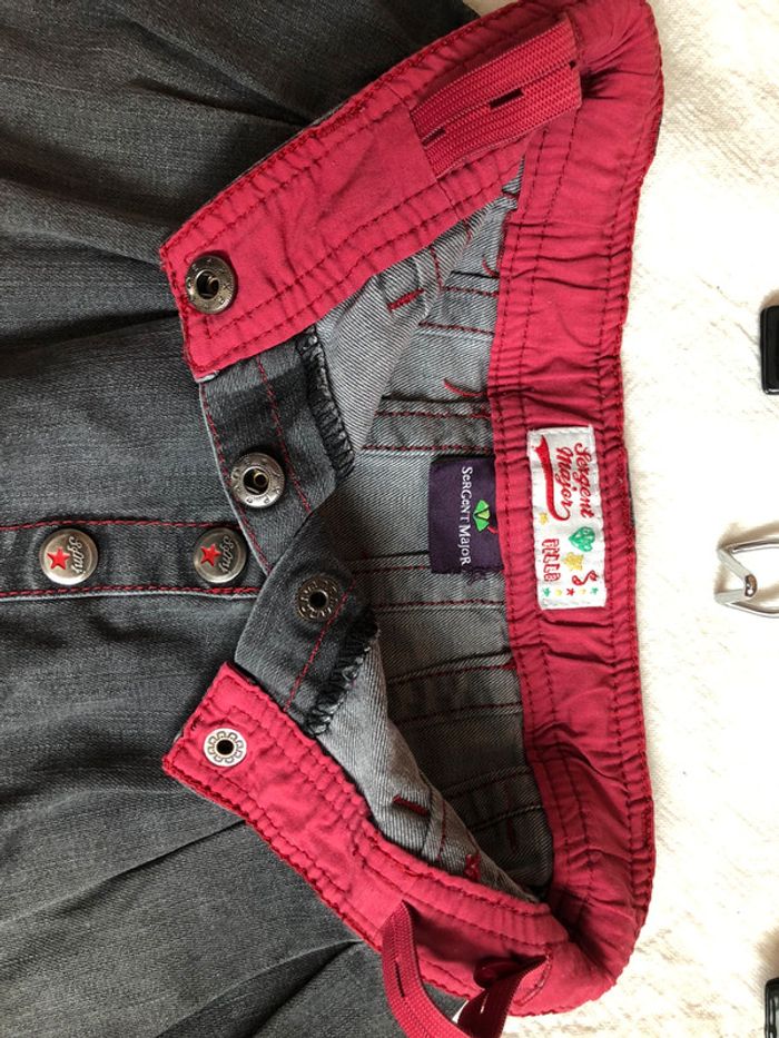 Jupe en jean gris foncé sergent-major 5 ans - photo numéro 4