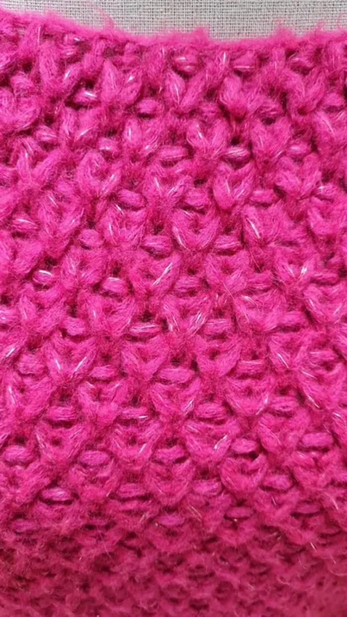Pull js millénium grosse maille laine fil doré - photo numéro 3