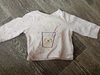 T-shirt rose pâle Kiabi 1 mois