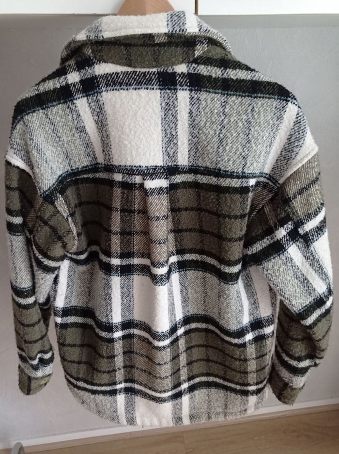 VESTE PIMKIE Carreaux kaki/ blanc/gris. - photo numéro 2