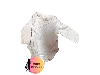 body manches longues h & m gris taille 1 mois
