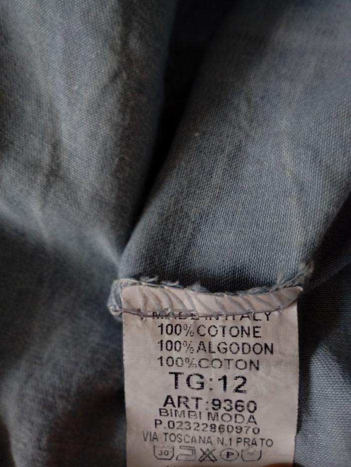 Combishort , 12 ans, coton bleu clair, étoiles blanches ,bretelles réglables ,taille élastique,2 poches . Très bon état. - photo numéro 10