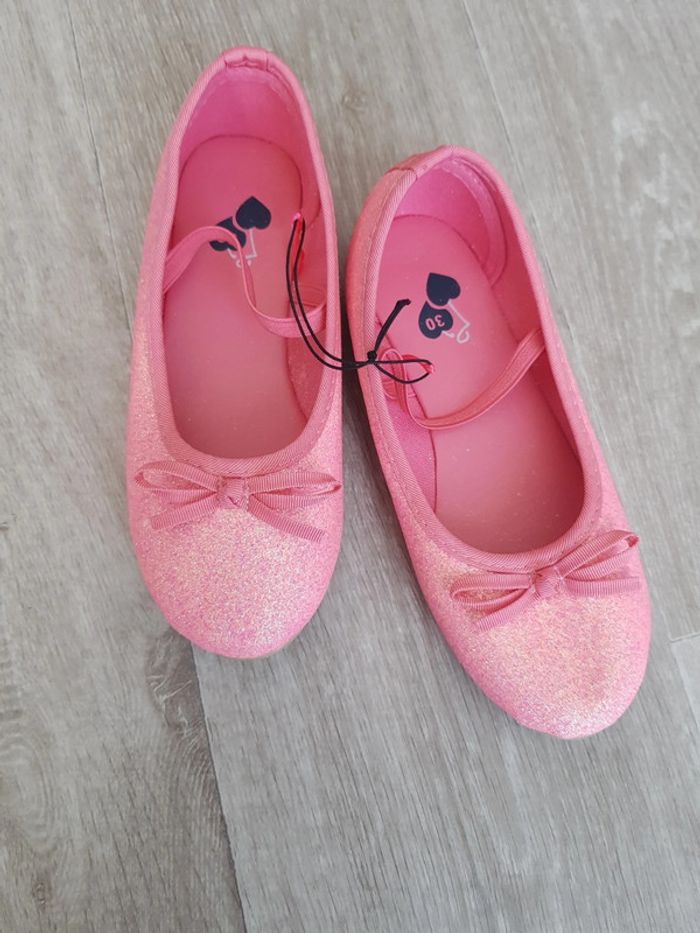 Ballerines roses pailletées taille 30 - neuves - photo numéro 2